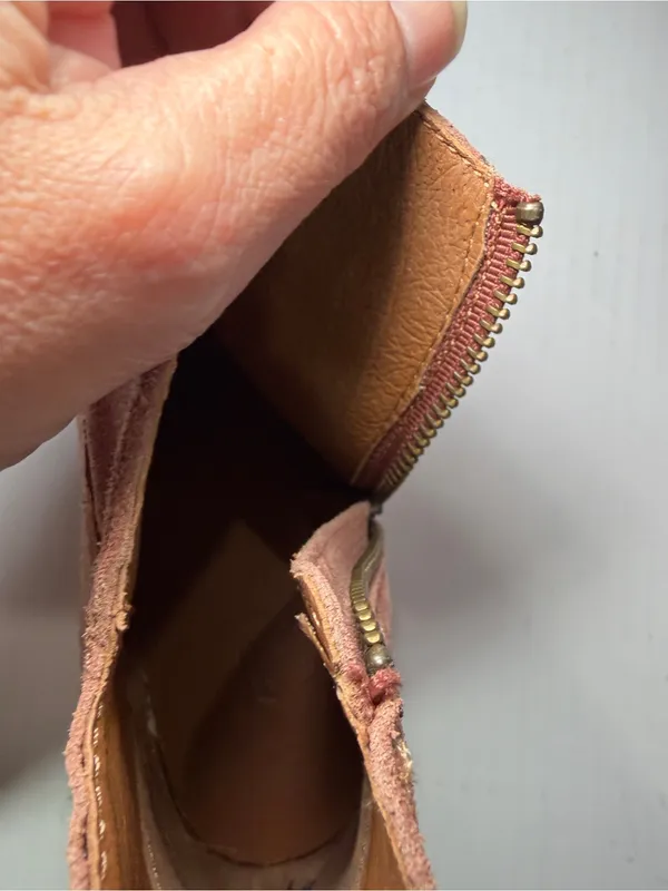 Frye Pink Suede Pointed Toe Ankle Booties - Image 4