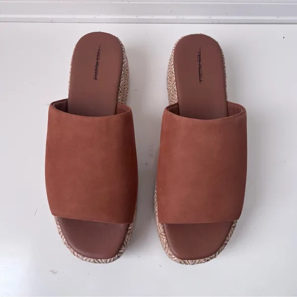 FREE PEOPLE HARBOR RAFFIA FLATFORM SANDALS Size 10 - Image 10