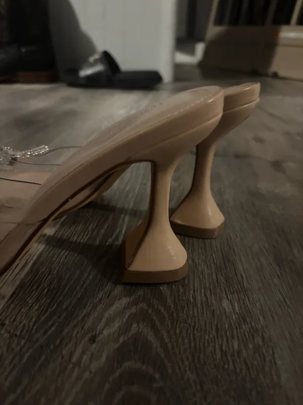 Forever 21 Clear Nude Heels - Image 3