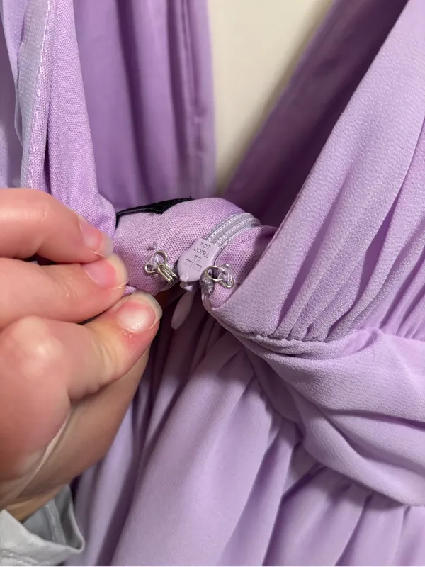 Lulu's Lilac Plunge V-Neck Maxi Dress with High Slit - Image 5