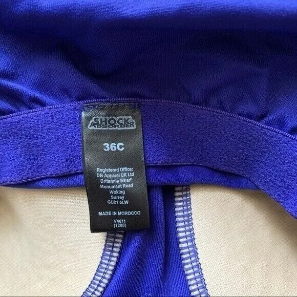 Shock‎ Absorber Blue Halter Neck Sports Bra Top Padded Supportive 36C Activewear - Image 5