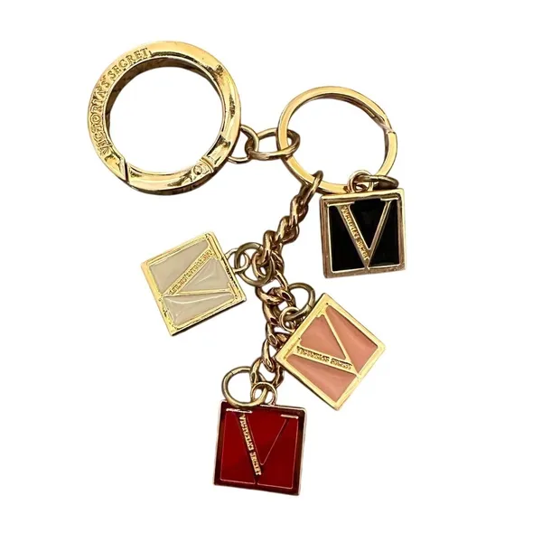 Victoria's Secret V Monogram Dice Logo Bag Charm Key Chain - Image 3
