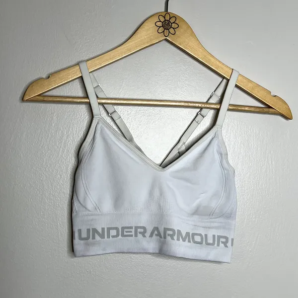 Under Armour White Criss Cross Back Sports Bra - Image 4
