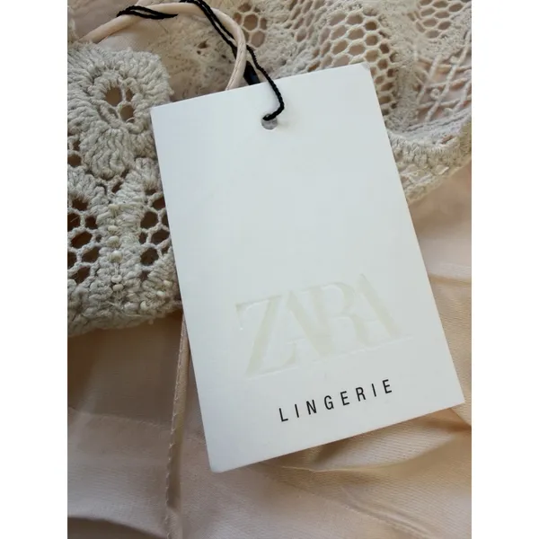 Zara ZW Collection Asymmetrical Satin Lace Dress One Shoulder Ethereal Budoir - Image 7