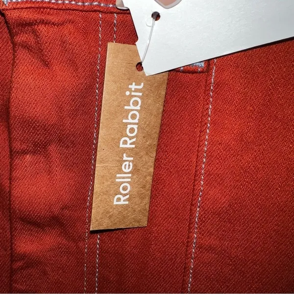 Roller Rabbit Elle Terra Cotta Cropped Wide Leg Pants Size 10 NWT - Image 12