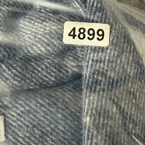 ZARA Men's L Blue‎ Herringbone CPO Button Front Shirt Jacket Shacket - Image 7