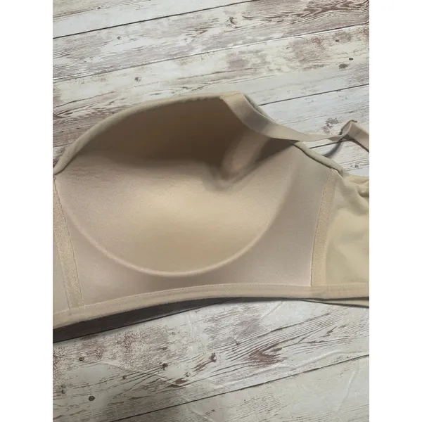 Truekind Wireless Bra Size Large Beige Neutral T-Shirt Padded Seamless Comfort - Image 8
