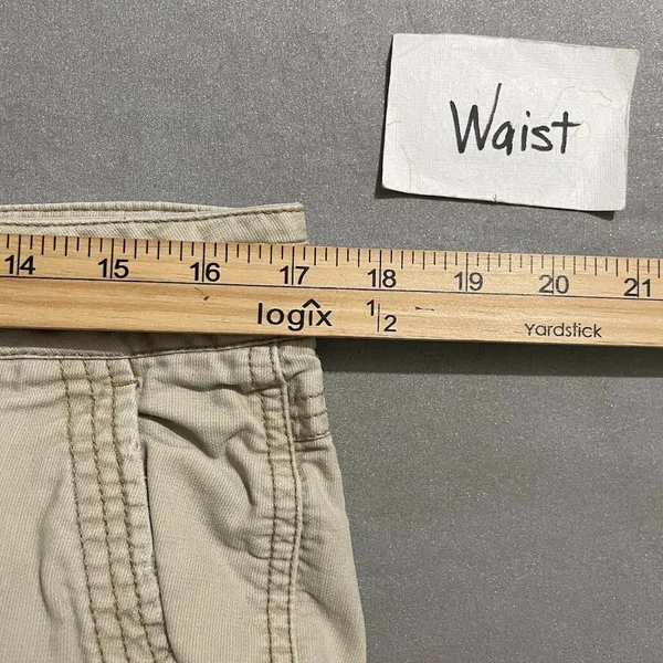 Maurices Women Size 9 10 Tan Khakis Pants Baggy Straight Casual 90s Y2K Utility - Image 10