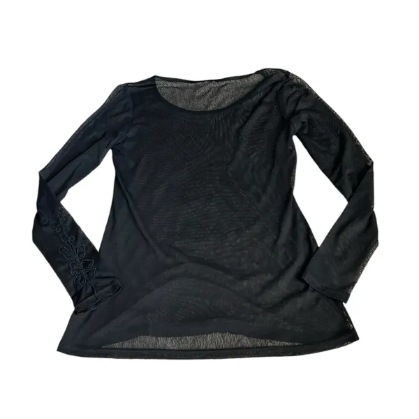 TRICOTTO black mesh top Size M - Image 4