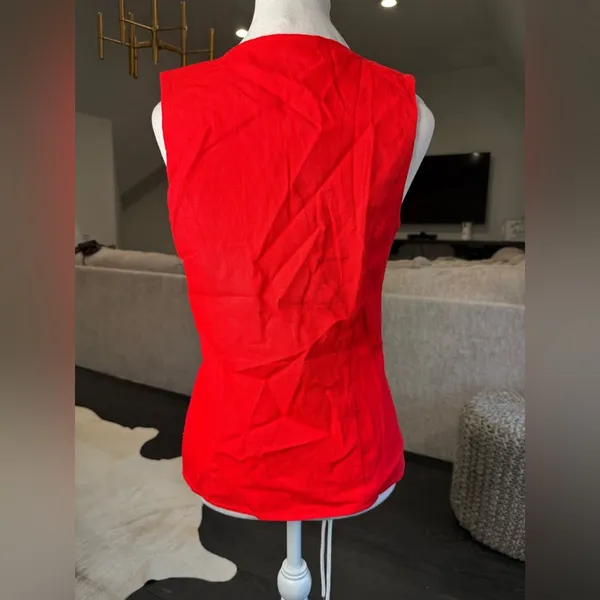 White Fox Boutique Red Tie-Front Top - Image 3