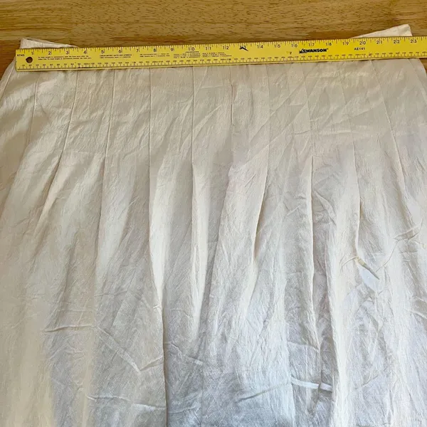 NWT Montgomery Post Pleated Midi Skirt Plus Size 3X Nude Cream - Image 5