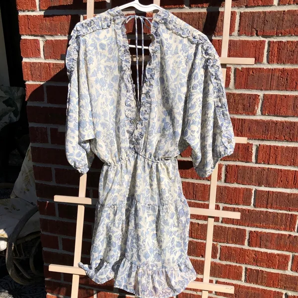 VICI Blue floral Mini dress Small - Image 14