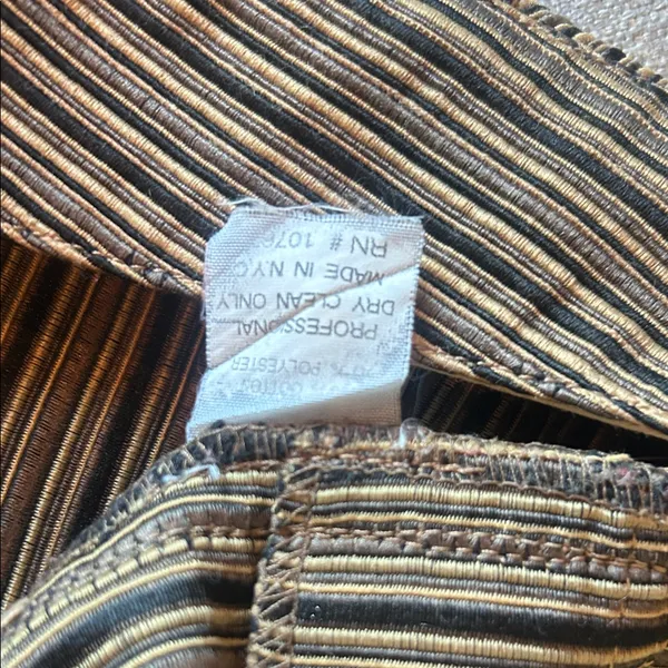 Alice + Olivia Gold Black Contrast Stripe Flare Pant Size 6 - Image 6