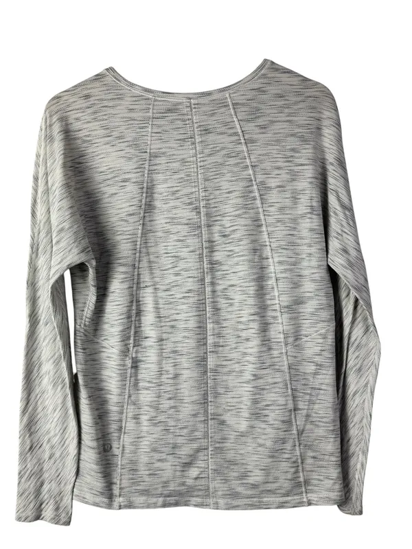Lululemon Set To Sweat Tiger Space Dye Hail White Long Sleeve Athletic Top 6 - Image 4