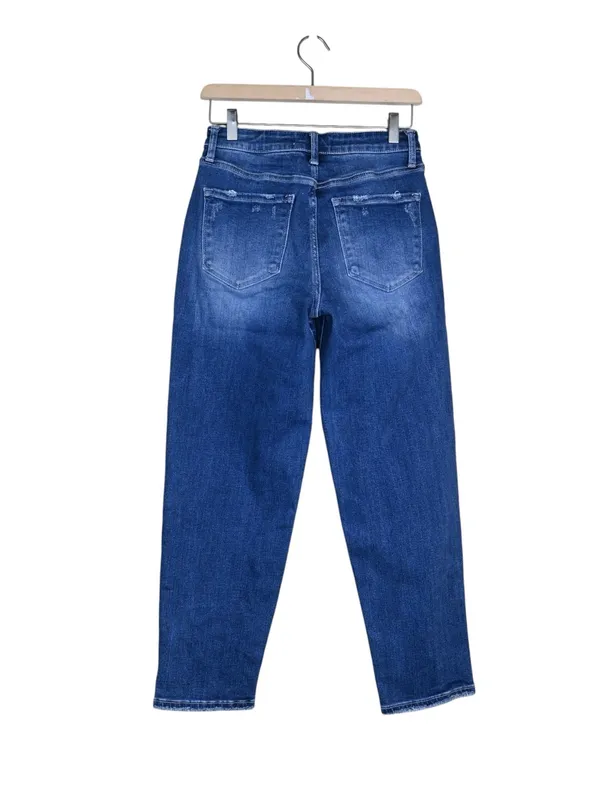 Lovervet by Vervet Women's 26/3 Mid Rise Dark Wash Straight Leg Jean - Image 2