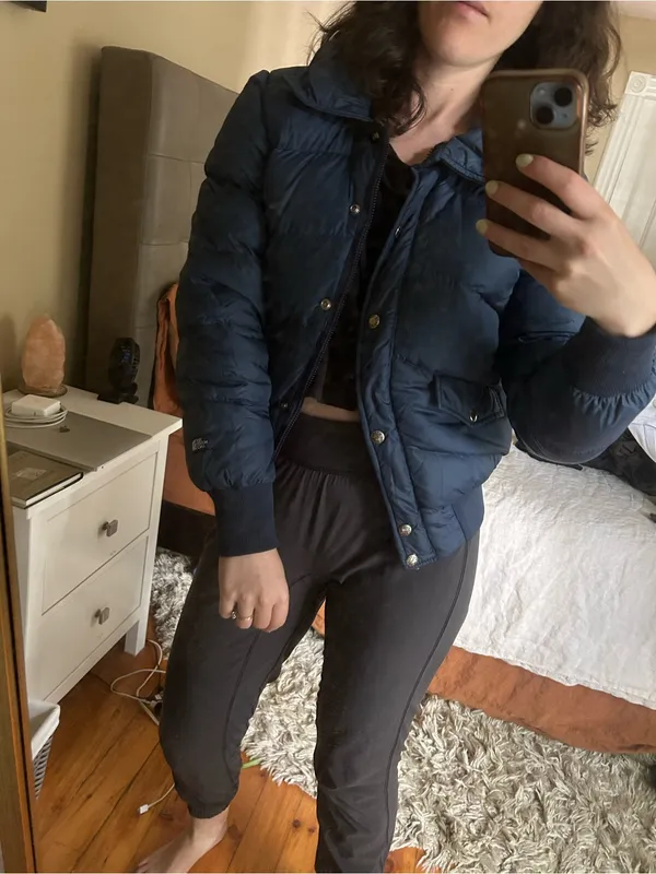 The North Face Puffer Ski Jacket vintage goose down xs blue - Image 12