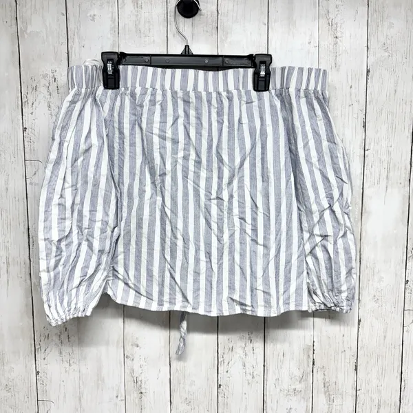 Maeve Shirt Women Size XS Stripe‎ Off the Shoulder Tie Neck 3/4 Sleeve Blouse - Image 6