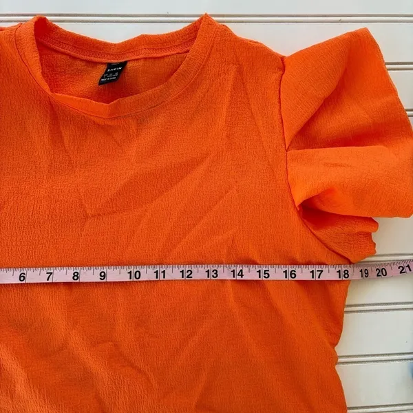 Puff‎ sleeve blouse Size L 8/10 New - Image 5