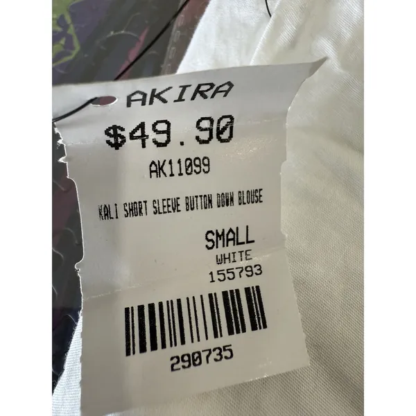 Akira Cotton Blend white Zip At the Back size‎ small Corset - Image 8