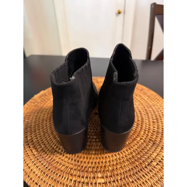 Lulus Womens Black Faux Suede Pointed Toe Block Heel‎ Ankle Boots Size 7 - Image 10