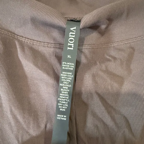 Vuori Pose Wide Leg Pants Chia‎ Gray Brown Ribbed Knit Relaxed Fit Size XL NWT - Image 6