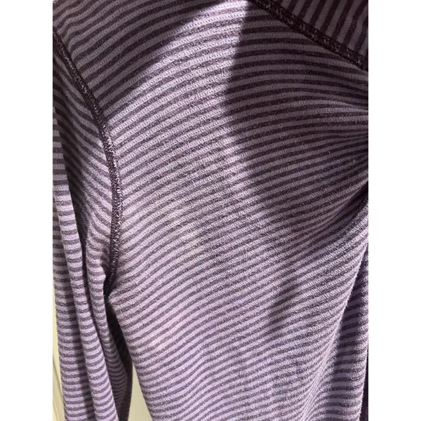 Lululemon Reversible Scuba Hoodie Purple Stripe Solid Size Small Womens Pullover - Image 10