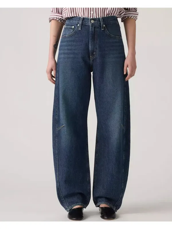 New Levi's Women's 27x31 Cinch Barrel Jeans New Shades - Dark Wash 003V50001 - Image 2