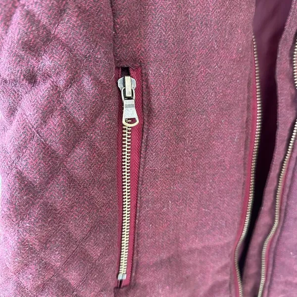 Lemon Tart Vest Women's Small Burgundy Skyros Wool Quilted Winter Gorpcore - Image 5
