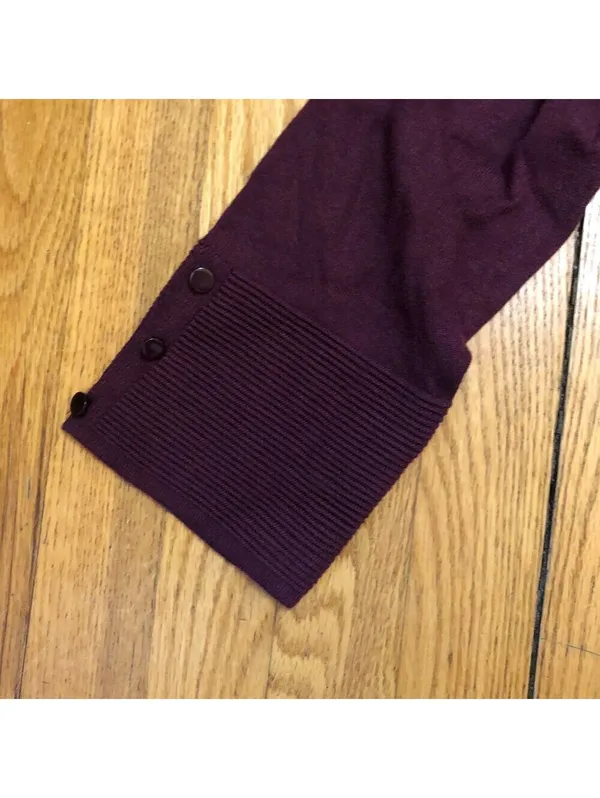 Evolution by Cyrus Women's NWT Rayon Blend Burgundy Open Cardigan - Size M - Image 2