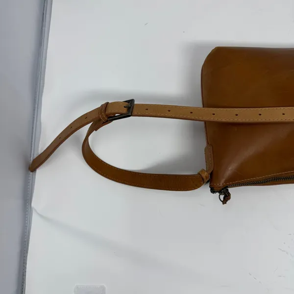 Able Olivia Crossbody Bag Tan Brown Women Small Handbag Cognac Leather - Image 9