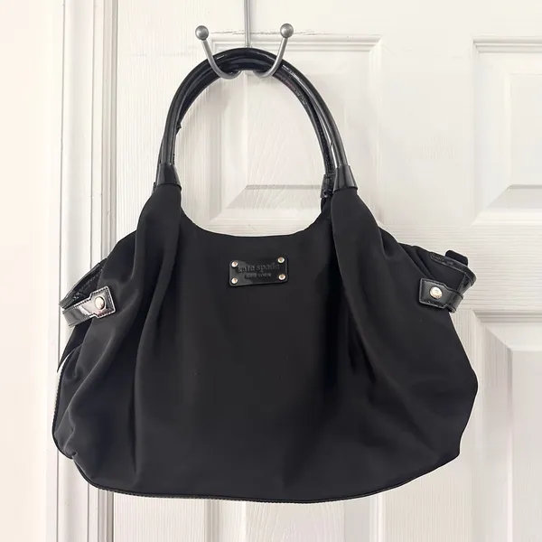 Kate Spade Stevie Black Nylon Large Top Zip Soft Shoulder Baby Bag With Dustbag - Image 2