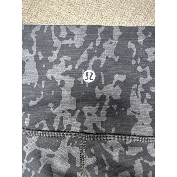 Lululemon Wunder Train High‎ Rise Tight 25" Camo Black Asphalt Grey Legging 4 - Image 4