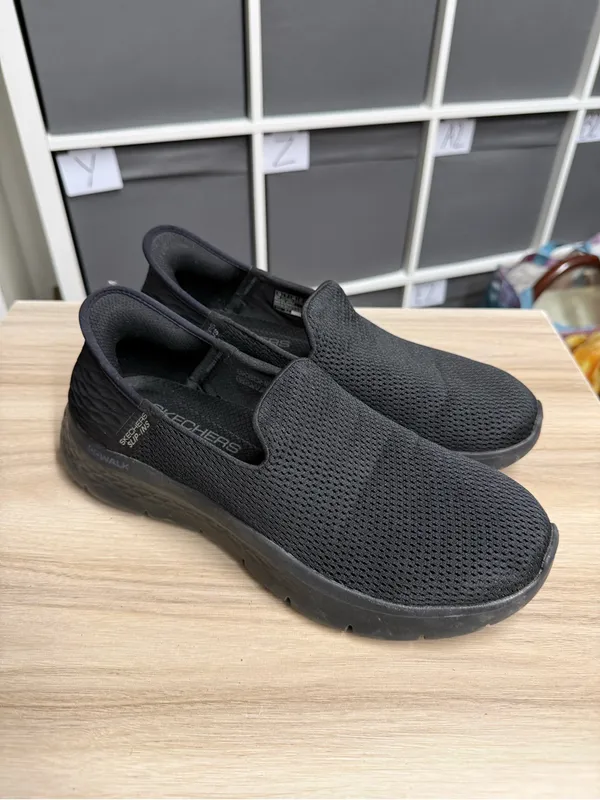 Skechers Go Walk Flex Black Slip-On Mesh Comfort Sneakers - Image 3