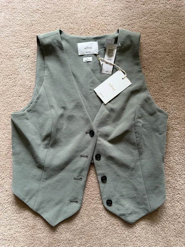 Aritzia Wilfred Pacino Vest Olive Green - Image 2