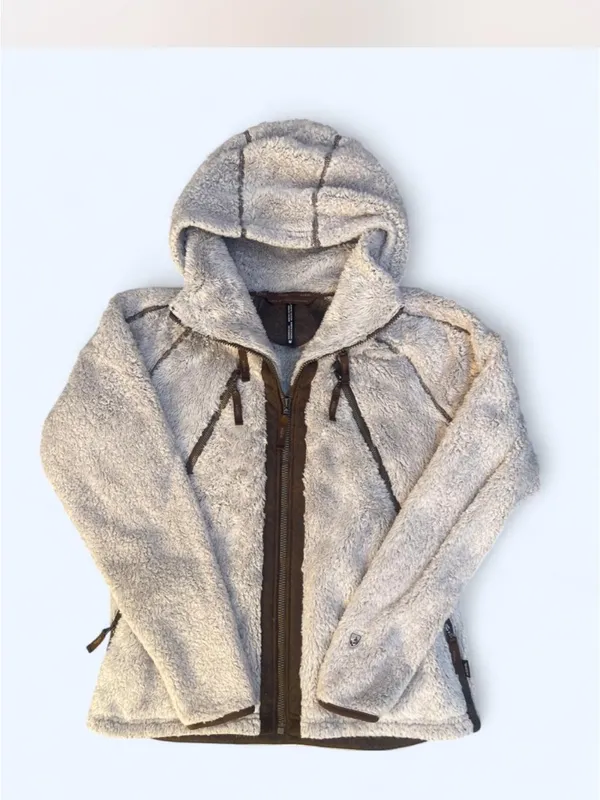 KÜHL flight premium Italian fleece jacket full zip outdoor hiking fall hood M - Image 2