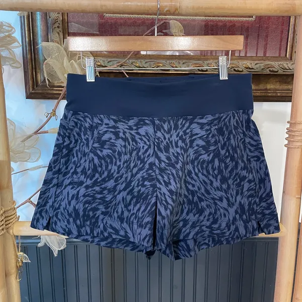 Athleta Trekkie North Printed Lynx Smooth Top Pull On Athletic Shorts Sz 12 💚🎀 - Image 4