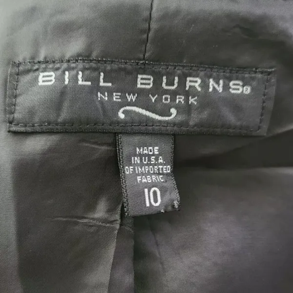 Bill Burns New York Wool Blend Jacket Blazer black Marled Pockets Button Sz 10‎ - Image 8