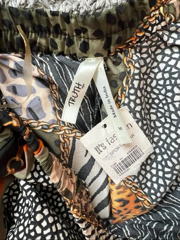 NWT truth fashion Bold Animal Patchwork‎ Maxi Skirt in Green and Yellow - Image 10