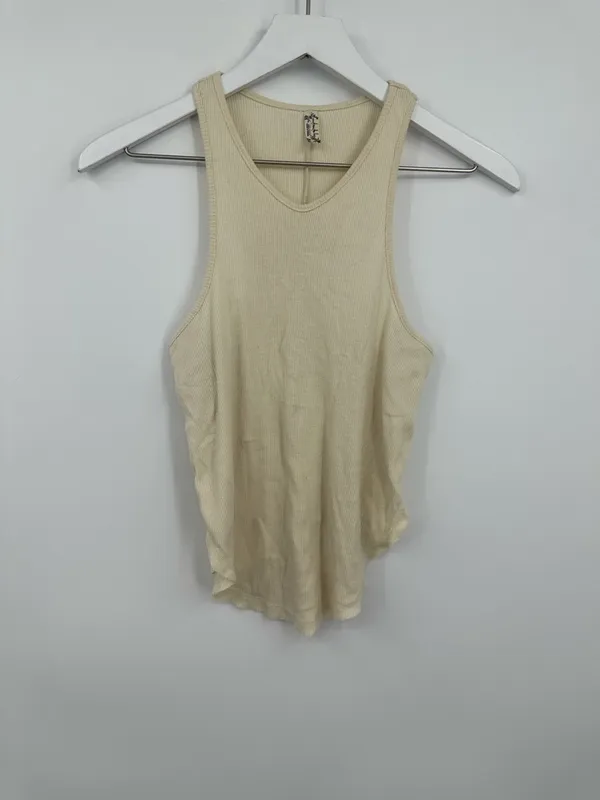 Intimately Free People Cream Boho Tank Top Size Small Basics Lightweight - Image 8