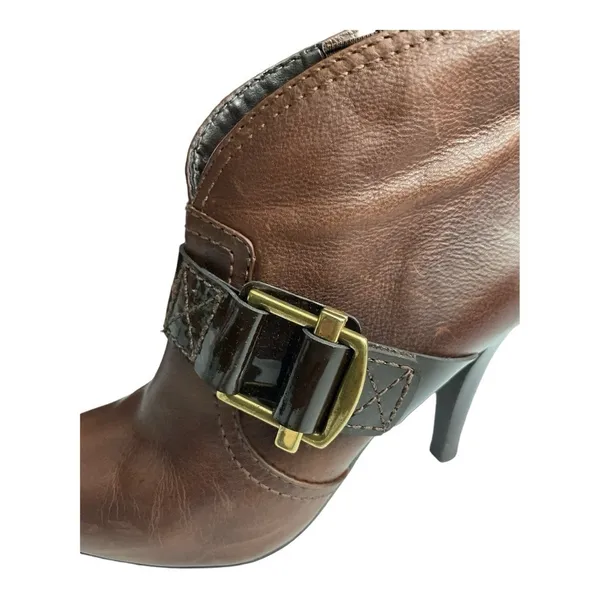 French Connection Leather Women's Brown Ankle Boots Size 40 9US - Image 10