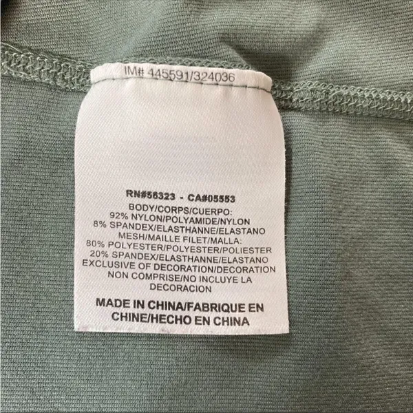 Nike Womens Green Fit Dry 1/4 Zip Long Sleeves Activewear PulloverSize L (12-14) - Image 5