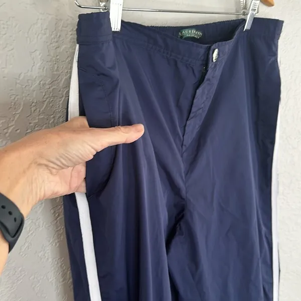 Ralph Lauren Blue Windbreaker Rain Pants Gorpcore Athleisure Athletic Large - Image 2