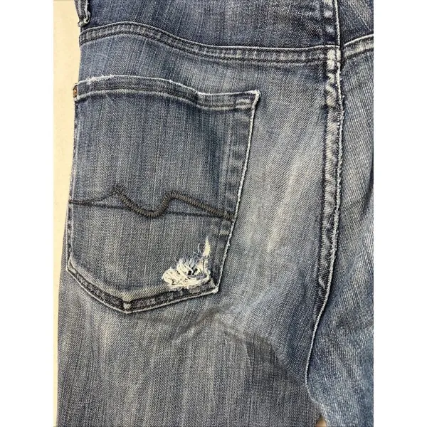 7 For All Mankind Jeans size 33 Blue Austyn Regular Fit Straight Leg Stretch - Image 5