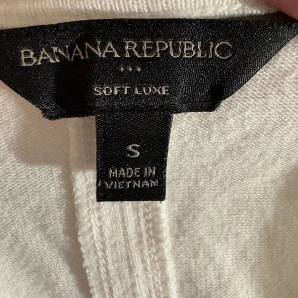 3224 | Banana Republic Soft Luxe Crew Neck Long Sleeve Top Ivory Women S - Image 5