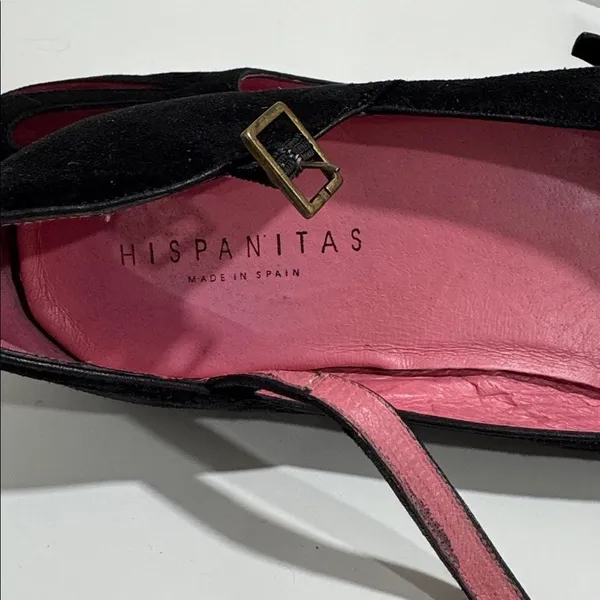 Hispanitas black Mary Jane or T-strap ballerina flat Shoes EUC - Image 4