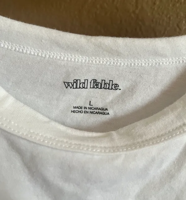 Wild Fable White Cropped Tee - Image 2