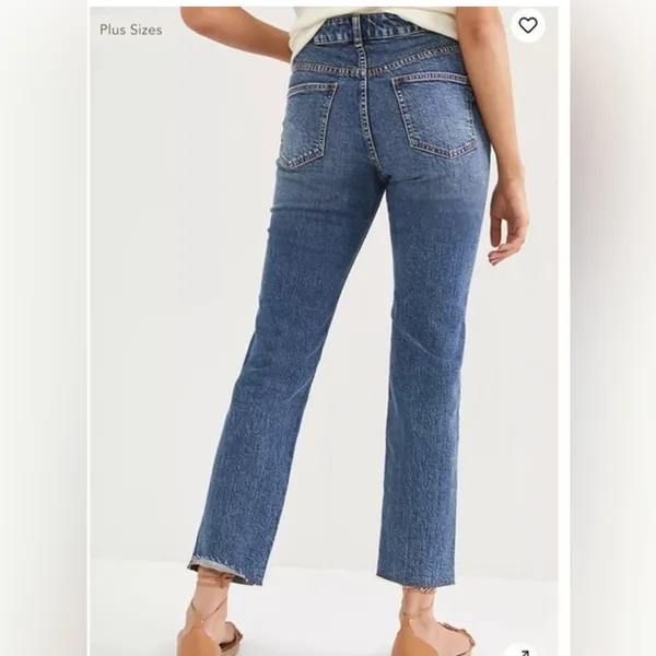 Pilcro Blue Distressed Straight Leg Jeans - Image 3