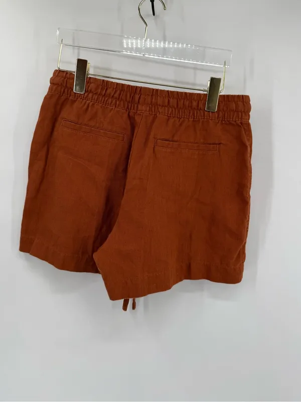 Garnet Hill brown linen relaxed‎ shorts size xs - Image 2