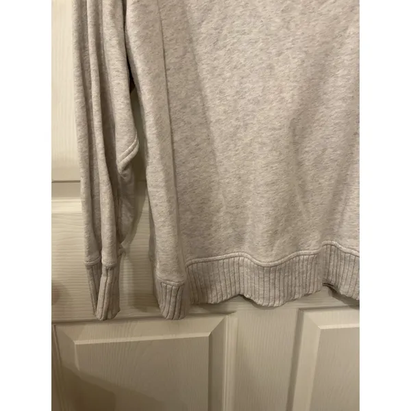 Aerie Down to Earth 1/4 Zip Sweatshirt Women's XS Gray Oversized Pullover - Image 6