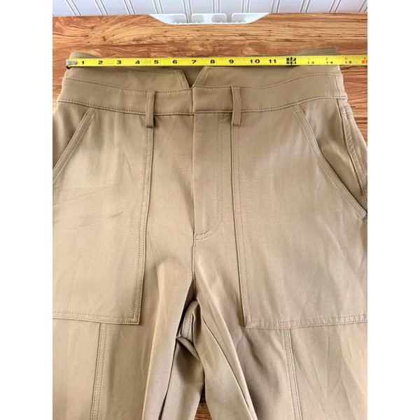 Banana Republic Notched Waist Utility Tapered Pants Camel Tan Size 8 - Image 7